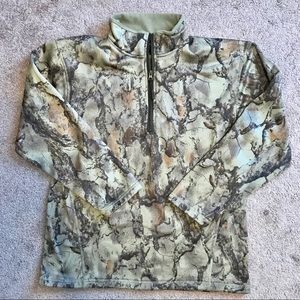 Natural Gear 1/4 Zip Poly Shell Fleece Lined Shirt